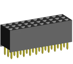 2.54mm PCB Socket Triple Rows Straight Dip Type.(H=8.5)
